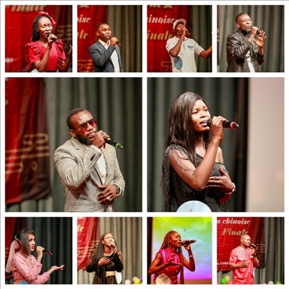 參與決賽的歌手。中國石油非洲公司供圖