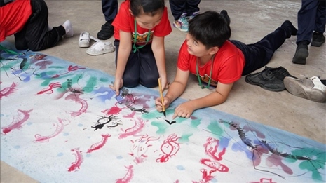 水墨畫教學(xué)。主辦方供圖