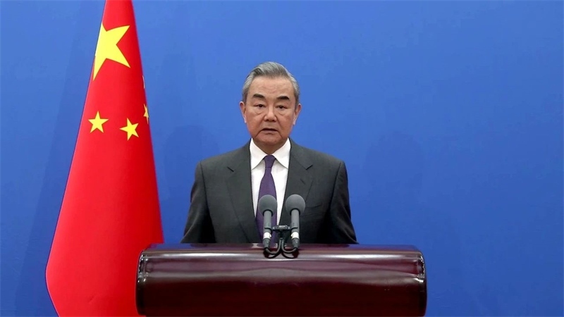 中共中央政治局委員、中央外辦主任王毅發(fā)表視頻致辭。主辦方供圖