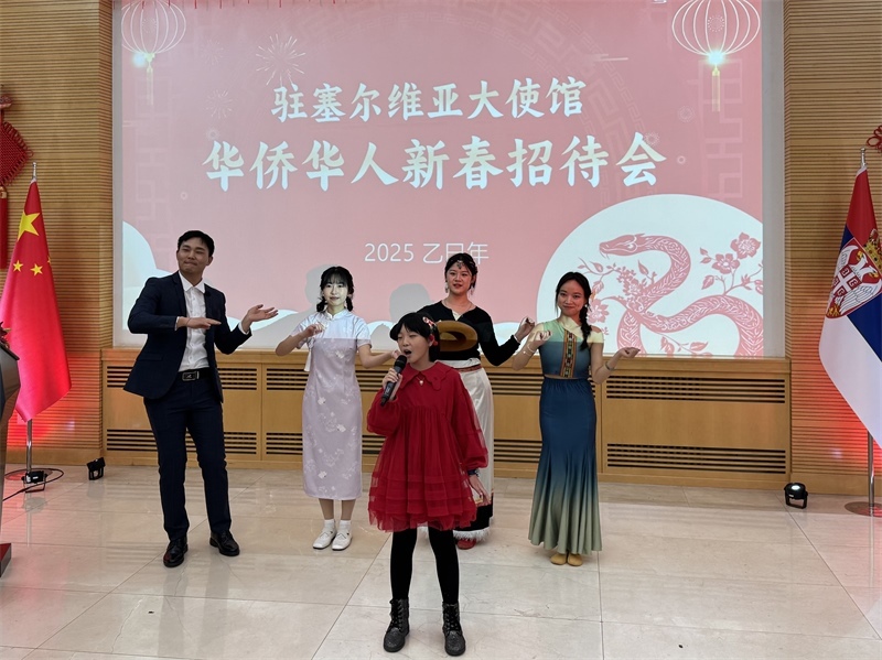 招待會現(xiàn)場表演。諾維薩德孔子學(xué)院供圖