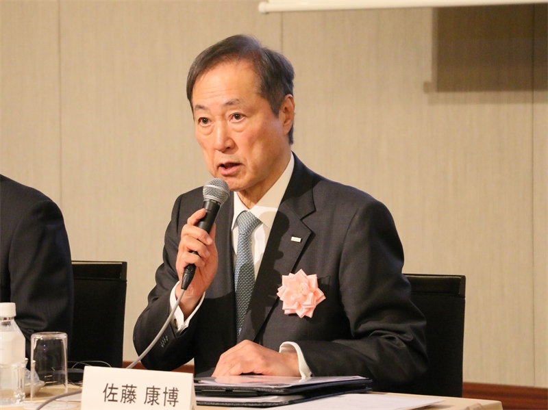 日中投資促進機構(gòu)會長佐藤康博致辭。人民網(wǎng) 許可攝