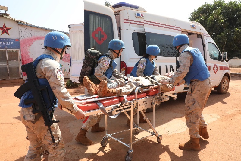 演練現(xiàn)場(chǎng)。張曉昆攝。