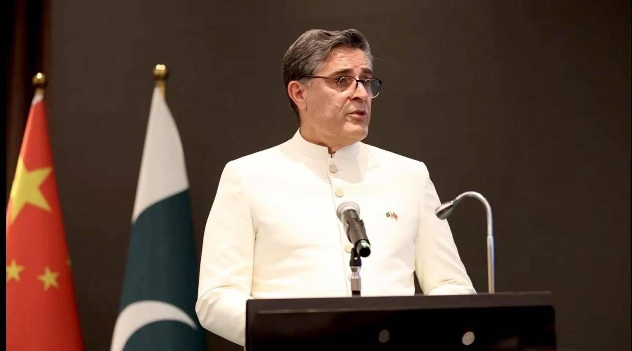 巴基斯坦駐華大使卡里爾·哈什米致辭。巴基斯坦駐華大使館供圖