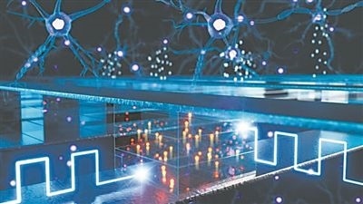 使用電化學(xué)隨機(jī)存取存儲(chǔ)設(shè)備進(jìn)行內(nèi)存計(jì)算(藝術(shù)圖)。圖片來源:韓國(guó)浦項(xiàng)科技大學(xué)