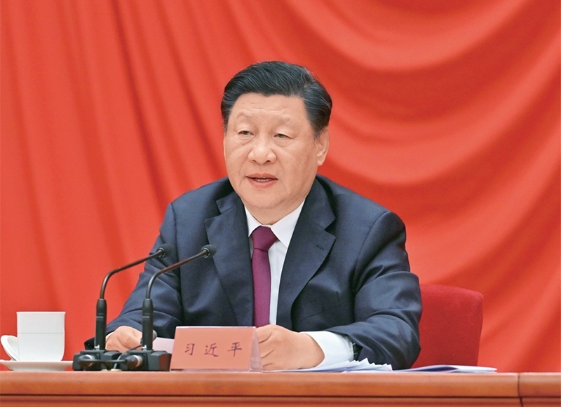 2022年5月10日，慶祝中國共產主義青年團成立100周年大會在北京人民大會堂隆重舉行。中共中央總書記、國家主席、中央軍委主席習近平在大會上發(fā)表重要講話。 新華社記者 岳月偉/攝