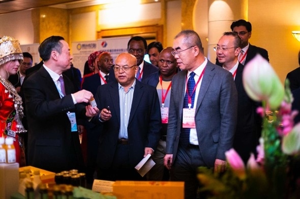 與會嘉賓走訪特色展臺。南非貴州商會供圖