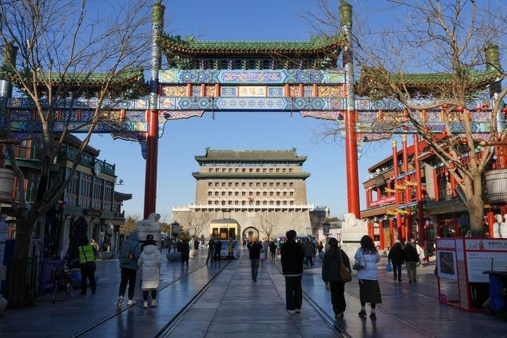 這是2024年12月26日從前門大街拍攝的正陽門箭樓。