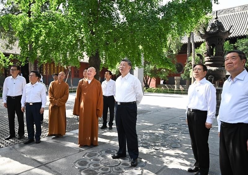 △2025年5月19日，習(xí)近平總書記在河南洛陽白馬寺考察。