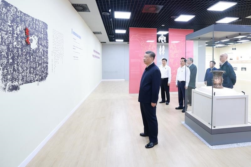 △2024年9月10日，習(xí)近平總書記來到陜西寶雞市參觀寶雞青銅器博物院。